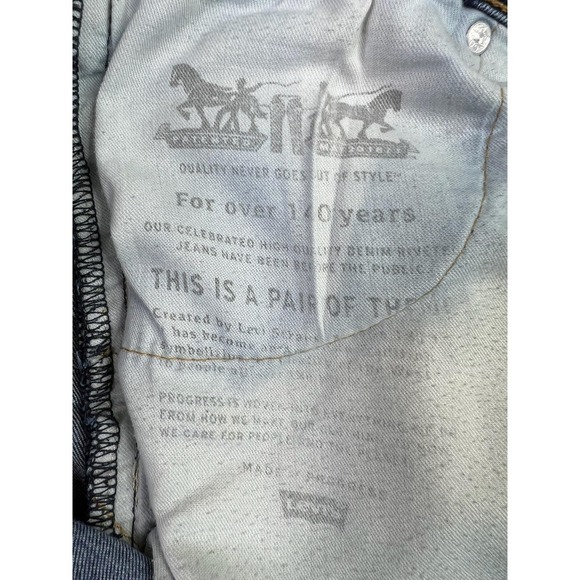 Levis 505 Jeans Mens 31x32 Blue Regular Straight Stretch Denim Pants Medium Wash - Picture 8 of 16